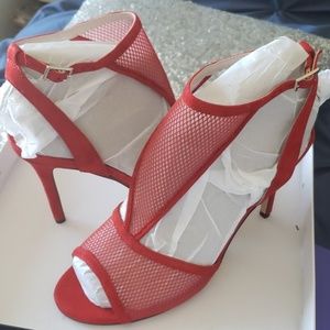 Nine West Red Mesh Sandal